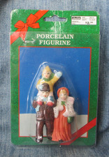 CHILDREN BOYS GIRL Vintage CALDOR Christmas Village PORCELAIN Figure Brand New picture