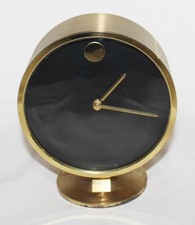 Movado Museum Style Brass Desk Clock - Made in Germany - Working picture