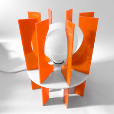MODPOP Space Age Orange Table Lamp - 1970s Retro Mid Century Modern Sputnik picture