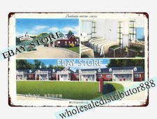 1930-45 Pocahontas Motor Lodge, Williamsburg, Virginia tin sign art poster shop picture