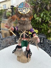 Sunface Native American Kachina Doll Handmade Signed by James 12