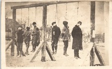 1910s World War 1 Soldiers Executed by Hanging Militaria Real Photo Postcard picture