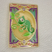 Disney Pink a la Mode Princess Sidekicks Stained Glass Pascal Tangled LE 300 Pin picture