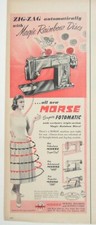 Vintage 1956 Morse Super Fotomatic Sewing Machine Print Ad Zig Zag Magic picture