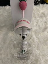 2026 Starbucks Bearista Bear Cup Strawberry Topper Baseball Cap picture