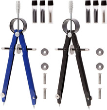 2Pcs Compass for Geometry, Professional Drawing Compass,Metal Compass, Circle Co picture