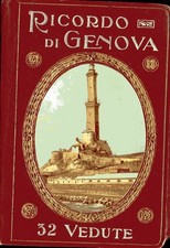 Ricordo Di Genova 32 Vedute vintage italian souvenir booklet picture
