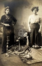 St Louis Women Smoking Hookah Louisiana Studio RPPC Photo Postcard COPY picture