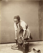 c. 1870's Tunisian Farrier Albumen Photograph picture