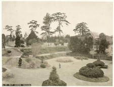 c.1890 PHOTO - JAPAN BLUFF GARDENS YOKOHAMA KIMBEI picture