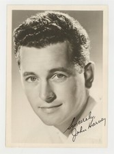 John Harvey 1950 Hand Signed 5x7 Stage Actor Handsome Portrait Photo J14004 picture
