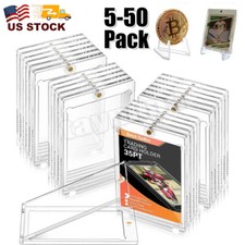 Magnetic Trading Game Sports Card Holders One-Touch UV Protection 5-50 Pack 35pt picture