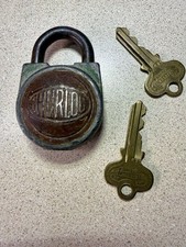 Vintage Shurloc Padlock With 2 Keys picture