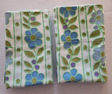 2  MCM Cannon Royal PRIMROSE PATH Pillowcases Blue Green Standard 50/50 picture