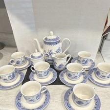 Vintage Blue Willow Tset and Cups Coffee Mugs Set of 11 Made In Japan picture