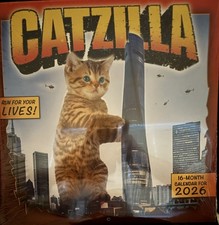 Sellers Publishing Catzilla 2026 16-Month Calendar Cats Urban Photomontages picture