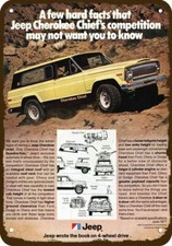 1978 JEEP CHEROKEE CHIEF 4x4 SUV Vintage Look DECORATIVE REPLICA METAL SIGN picture