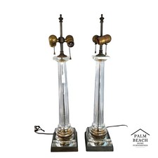 Chapman Italian Column Table Lamps Neoclassical 1970s Pair picture