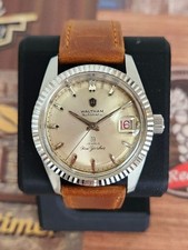WALTHAM New Yorker Vintage Automatic 36mm Leather Band Men's Watch picture