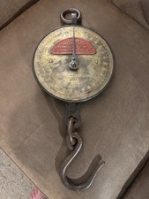 Antique Salter Brass Hanging Scale 300lb Silvester’s Patent Industrial CO2 Gas picture