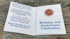 Vintage Winnebago Metal Enamel Pin - 35th Anniversary In Card Sleeve picture