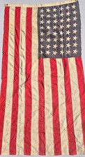 Vintage 48-Star United States Flag WWII Military Laundry Mark PEX-209 picture