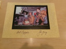 John Young autograph Apollo 10  Apollo 13 moon walk autograph and Bob Crippen  picture