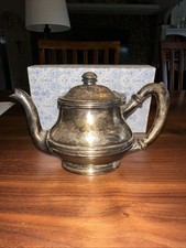 1922 Norfolk and Western Railway Silver Soldered Teapot 8oz Astoria Script N&W picture