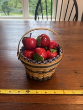 Longaberger 1998 Collectors Club Mini JW Miniature  Apple Basket Combo Set picture