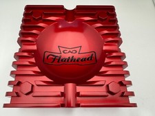 CAO Flathead Metal Cigar Ashtray - Red - New picture