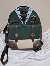 New NWOT Loungefly Harry Potter Slytherin Backpack Green Brown Fantasy  picture