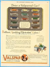 1927 Valentine Valspar Enamel Car Paint Auto Body Repair Shop 1920's Colors Ad picture