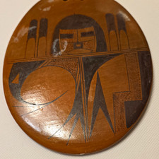 L. Namingha Hopi-Tewa Native American Signed Handmade Pottery Plate 6