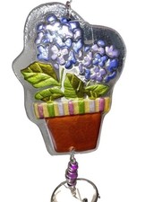 Fusion Hydrangea Flower  Glass Wind Chime new picture