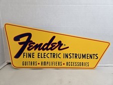 FENDER GUITAR AUTHORIZED DEALER SIGN AMP ROCK Store Display Music Instruments  picture