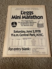 Vintage 1978 L'EGGS MINI MARATHON WOMEN RACE Print Ad CENTRAL PARK NYC NY 1970s picture