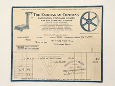 1910 antique FAIRBANKS CO boston ma STANDARD SCALES MACHINERY invoice picture
