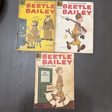 Lot of 4 Vintage Dell “Beetle Bailey” Comics (1950s–1960s) | Mort Walker | Class picture
