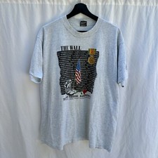 Vintage 1980s Vietnam War Memorial T-shirt The Wall The Last Firebase  picture