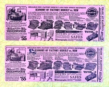 Lot of 2 Vintage Martin's Business Equipment Portland ME Advertising Blotters picture