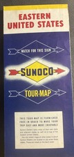 Vintage 1958 Sunoco Eastern US Road Travel Map picture