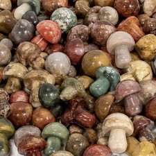 10 lb Mixed Crystal Mushrooms Wholesale Bulk Lot Polished Random Assortment picture