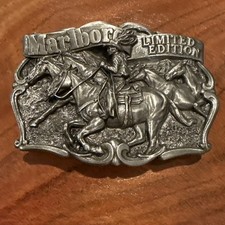Rare Vintage Phillip Morris Marlboro Limited Edition Cowboy Belt Buckle  #520 picture
