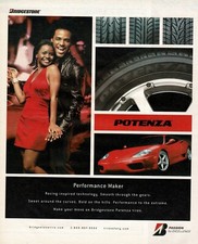 2005 POTENZA Tires on Ferrari 360 Vintage Print Ad picture