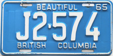 British Columbia License Plate | 1965 Truck picture