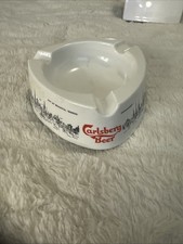 Vintage Carlsberg Beer Advertising Smoke Ashtray, Made In Italy picture