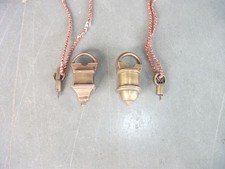2 Pc Vintage Different Brass Solid Handcrafted Tricky/Puzzle Padlocks picture