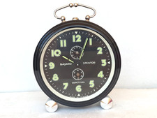Vintage Bayard Stentor Repeat  Mechanical Alarm Clock Made In France New. picture