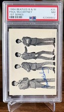 1964 Beatles 1st Series Auto Paul McCartney Auto PSA 7 Low Pop picture