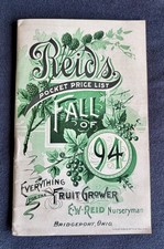 Vintage 1894 Reid's Pocket List Fall of 94  . . Catalog  Bridgeport Ohio  32 pp picture